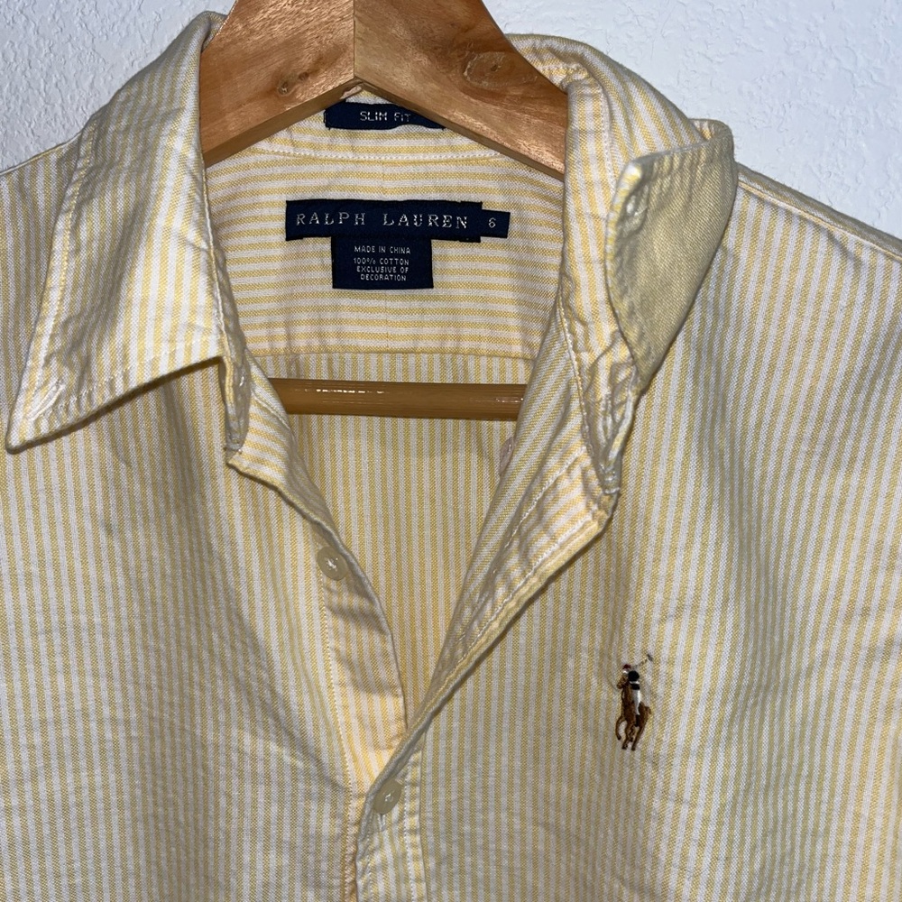 Ralph Lauren yellow long sleeve size 6